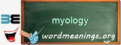 WordMeaning blackboard for myology